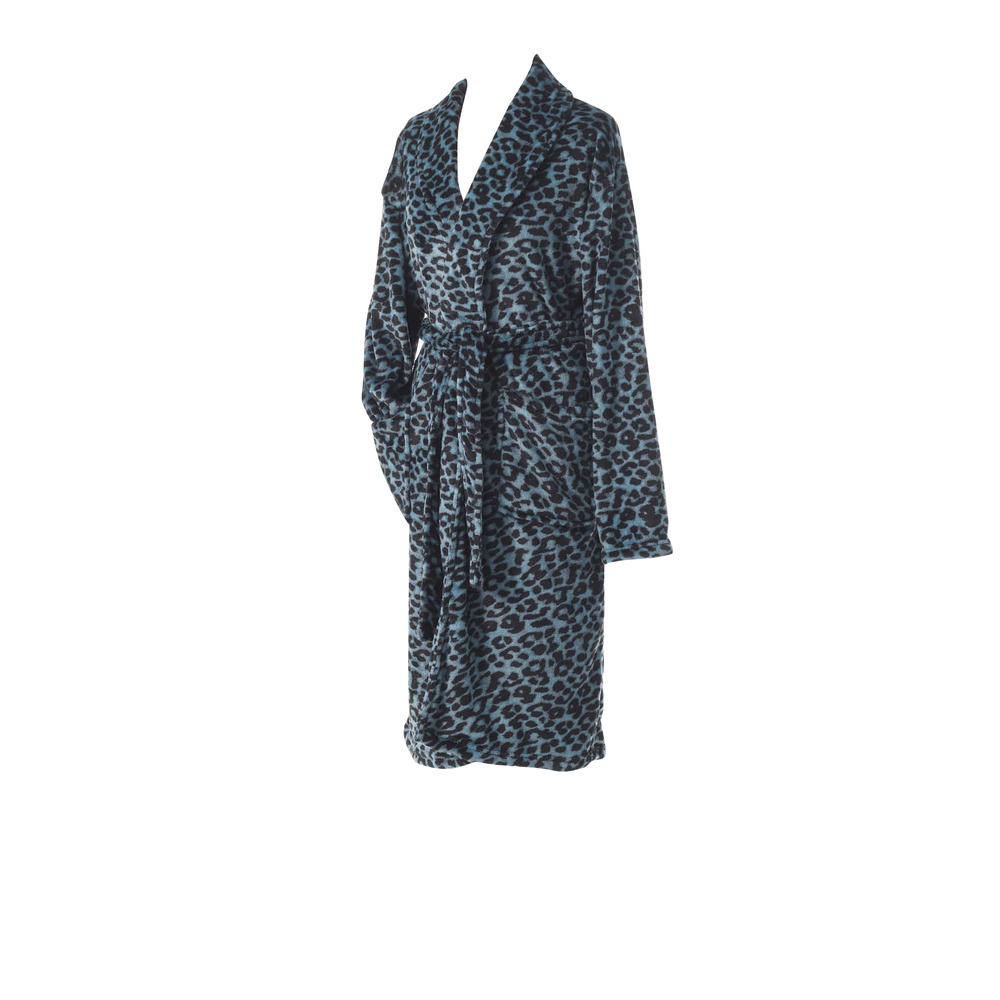 Peignoir col chale collection leopard