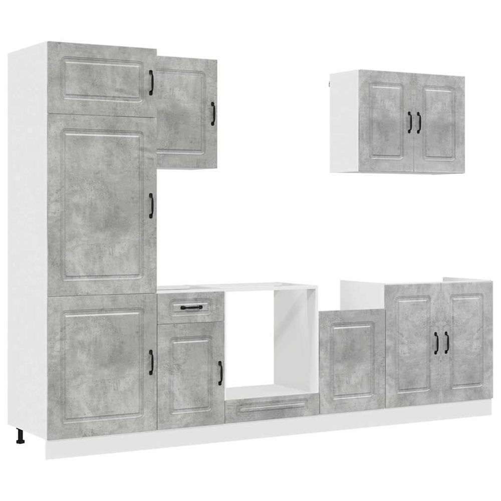 Ensemble d'armoires de cuisine 7 pcs kalmar bois d'ingénierie