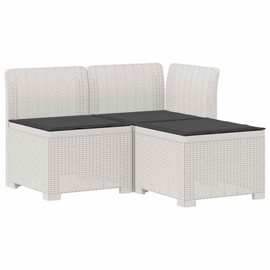 Canapé de jardin 3 places avec coussins look rattan 3 place pp