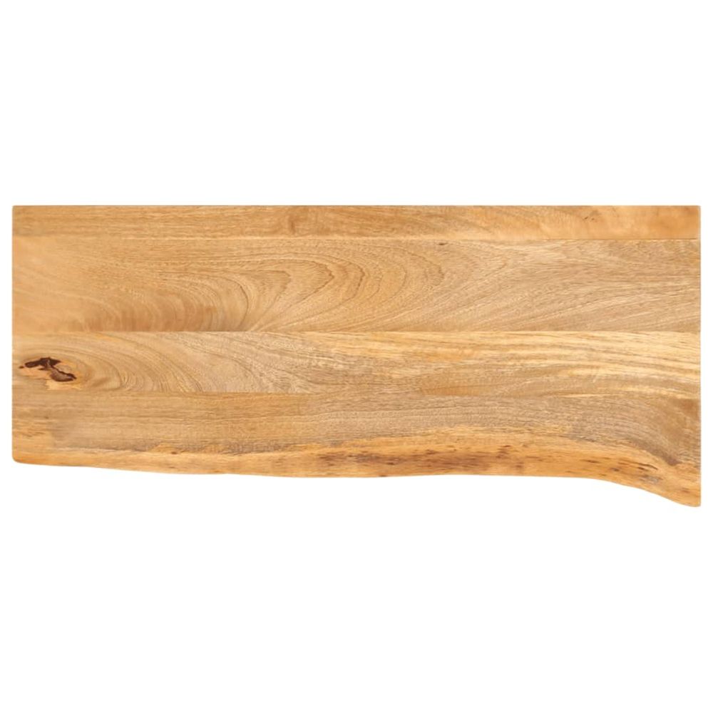 Dessus de table à bord vivant 90x20x3,8 cm bois massif manguier