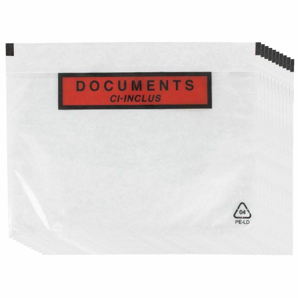 10 pochettes d'expédition autocollantes a5 transparentes