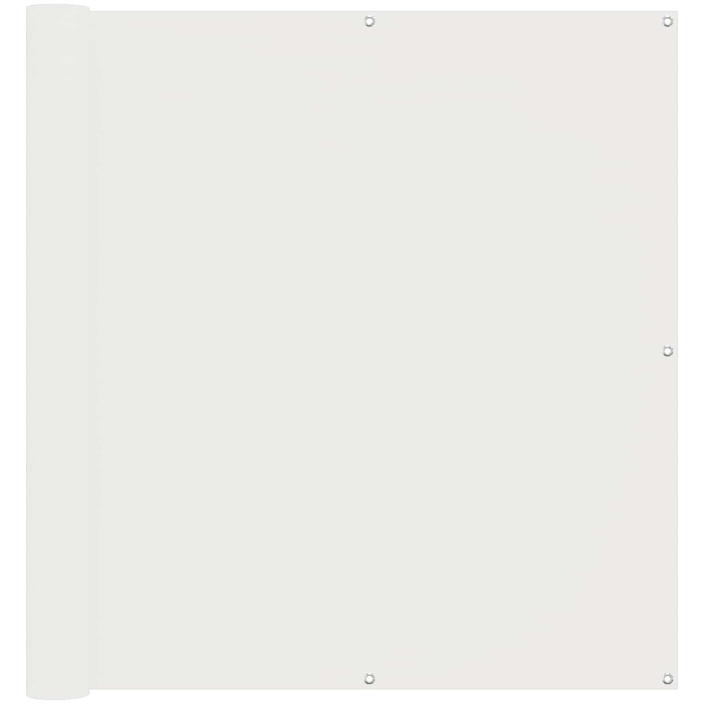 Écran de balcon blanc 120 x 200 cm oxford alu enduit de pu