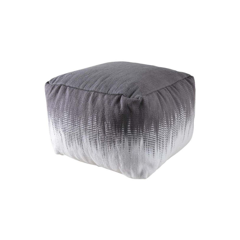 Pouf carré en coton plumes