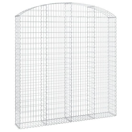 Panier de gabions arqué 200x30x200/220 cm fer galvanisé