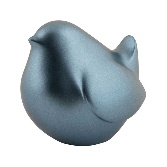 Statue en résine effet métalisé fat bird