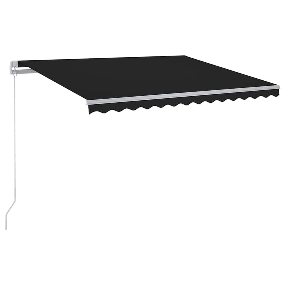 Auvent manuel rétractable avec led 300x250 cm anthracite