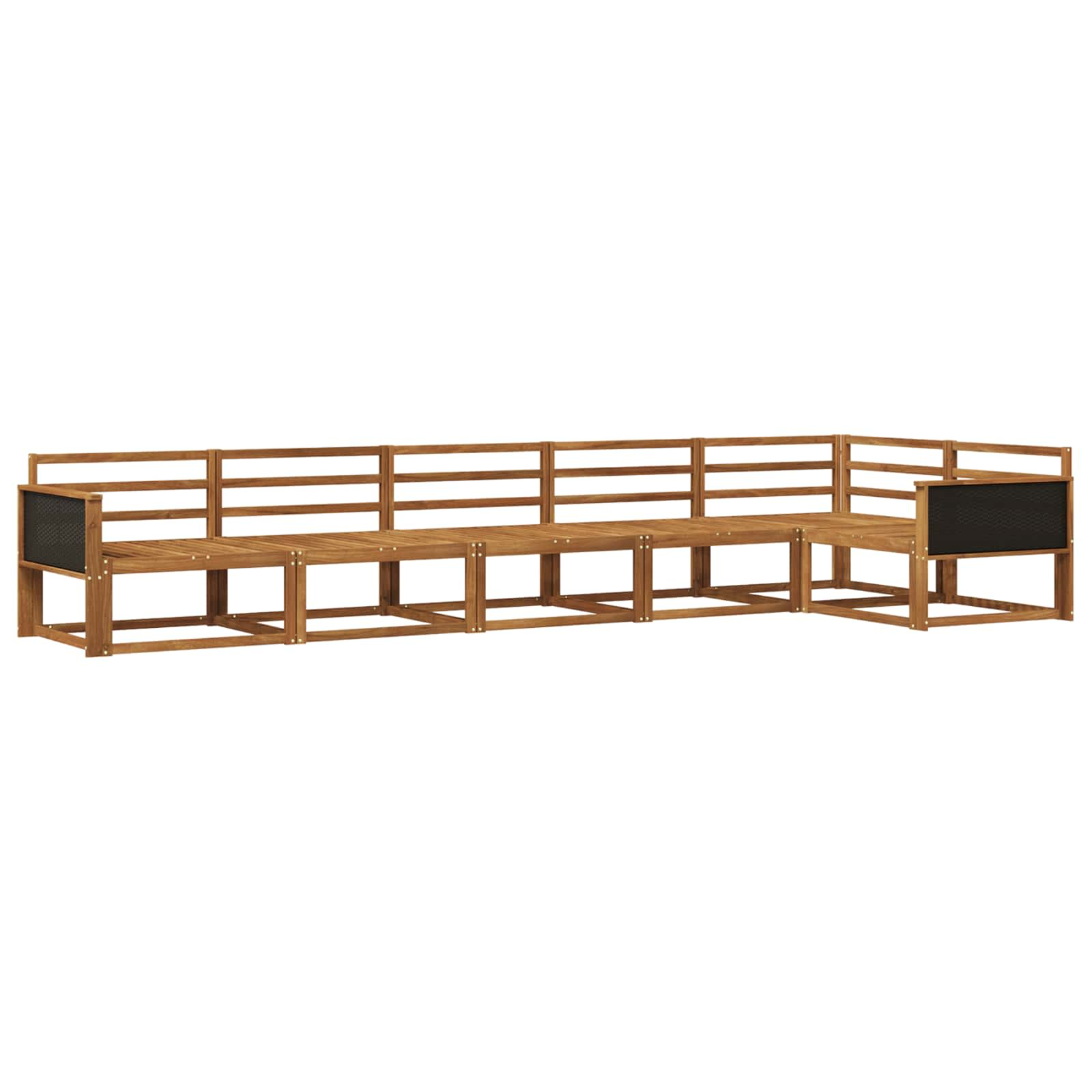 Ensemble de canapés d'extérieur 6 pcs naturel