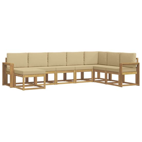 Ensemble de canapés d'extérieur 8 pc blanc et beige