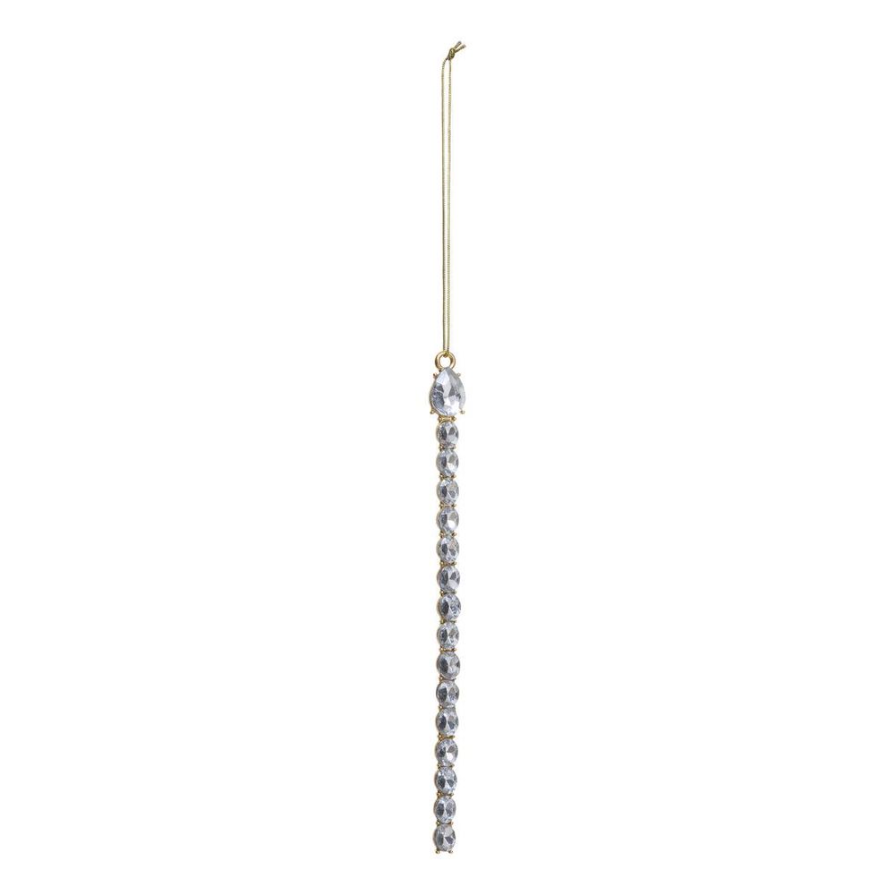 Lot de 2 suspensions de sapin chaîne strass en métal 18 cm
