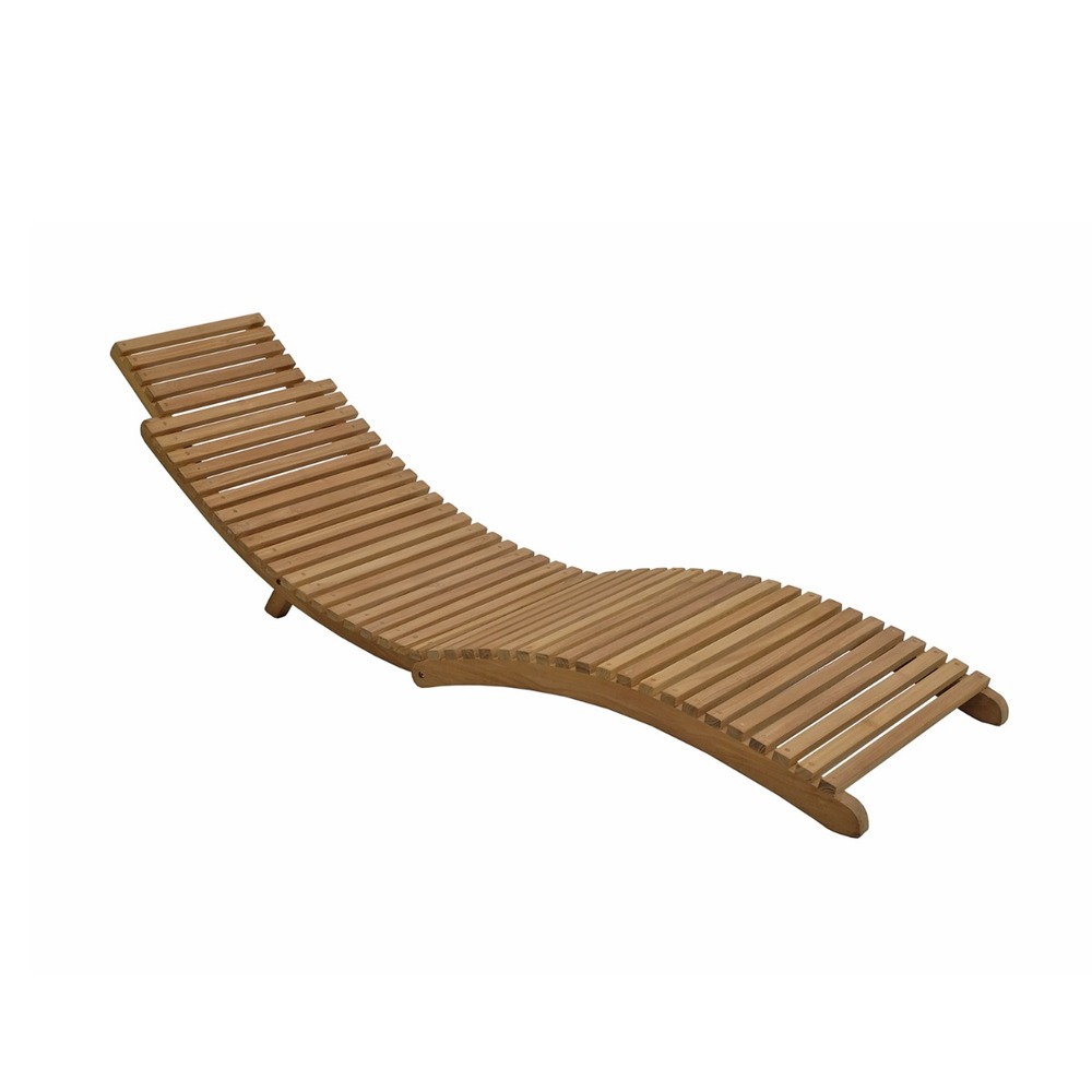 Bain de soleil pliant en teck massif relax