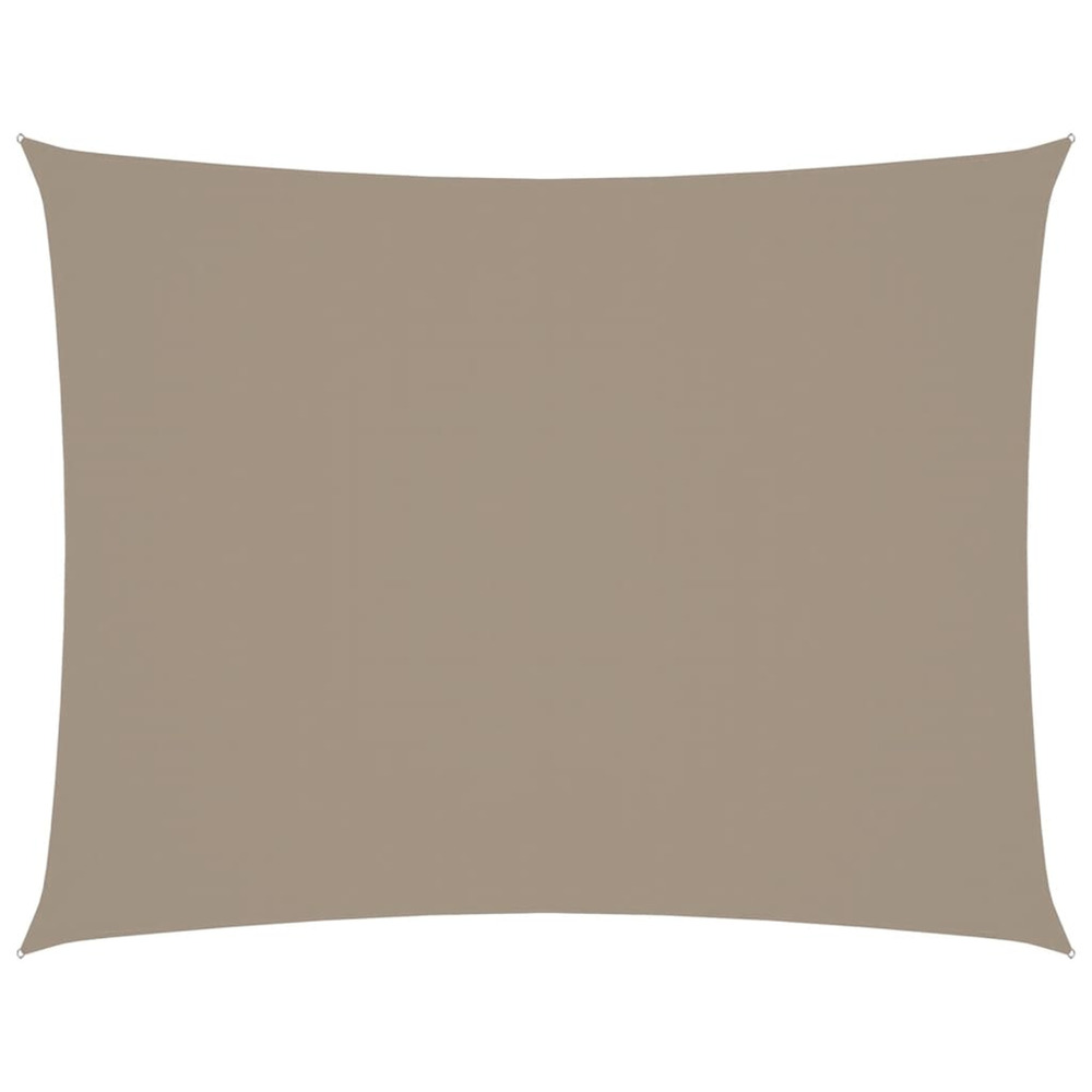 Voile de parasol tissu oxford rectangulaire 3,5x4,5 m taupe