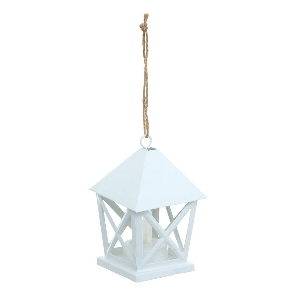Suspension de sapin lanterne lumineuse led en métal 8 cm