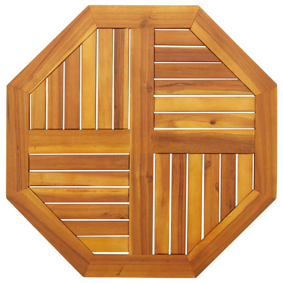 Dessus de table 70x70x2 cm octogonal bois massif d'acacia