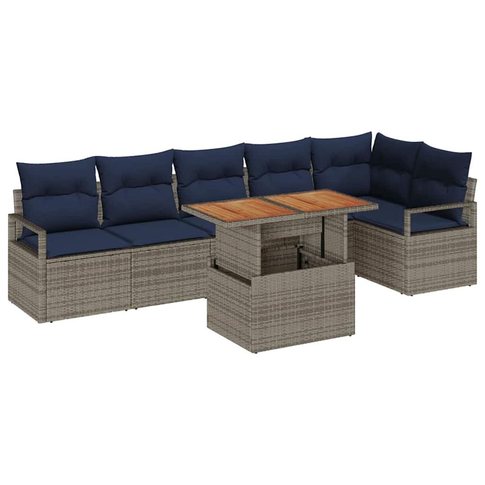 Ensemble de canapé de jardin 7 pc 6-nombre de places
