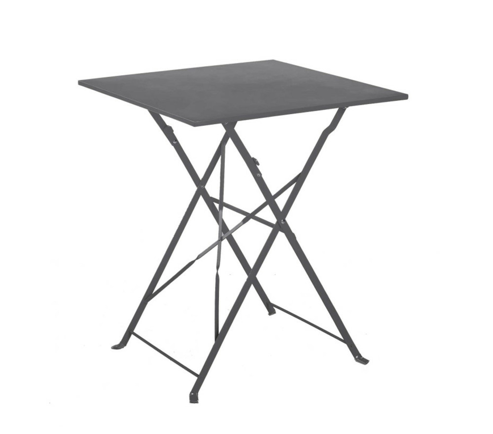 Table de jardin pliante - 2 places - gris anthracite - florence