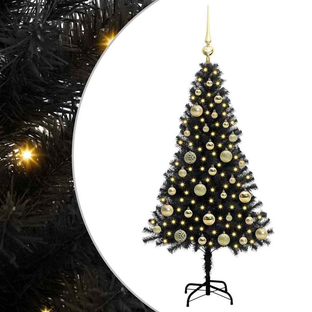Sapin de noël noir 120 cm pvc