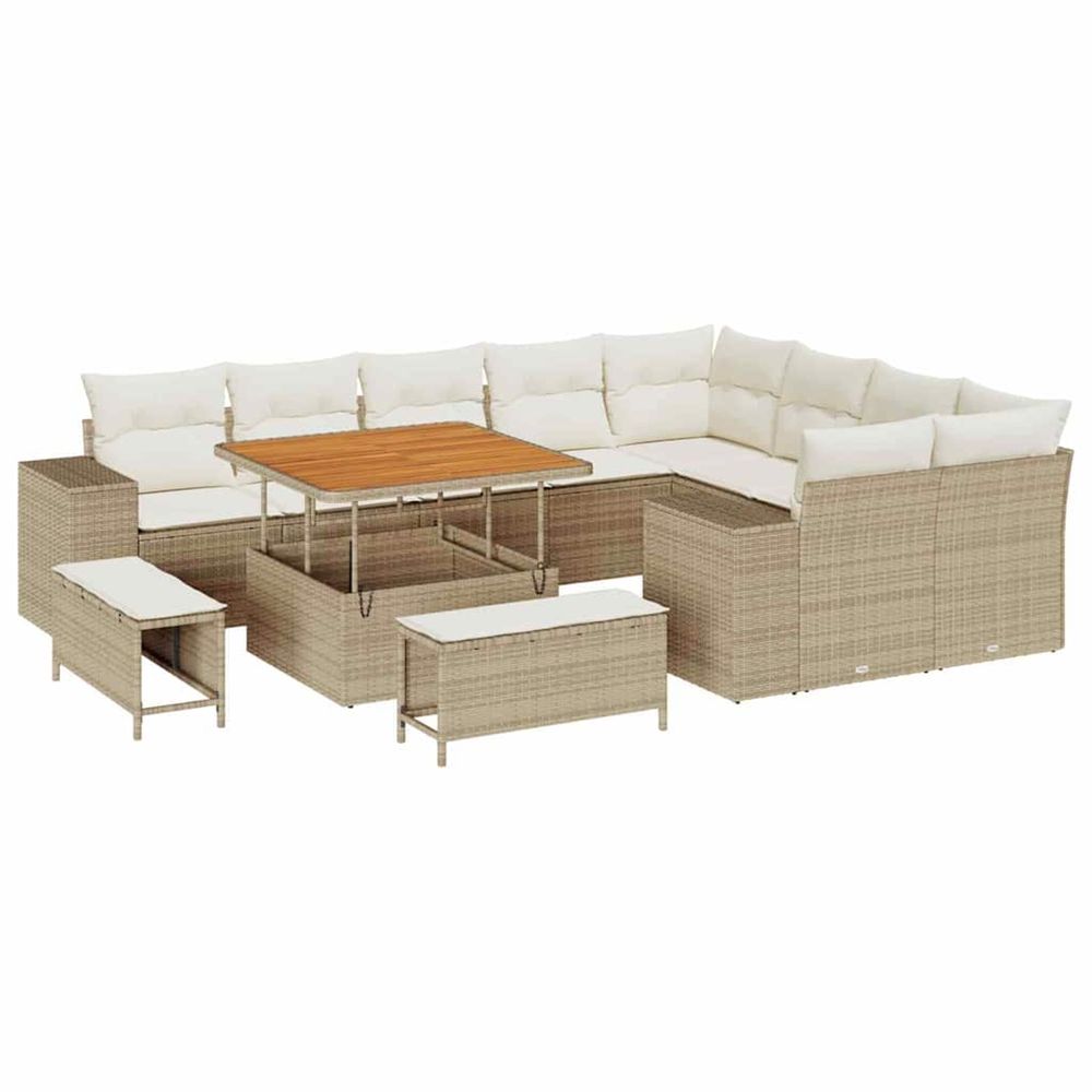 Ensemble de canapé de jardin 12 pc 9-nombre de places