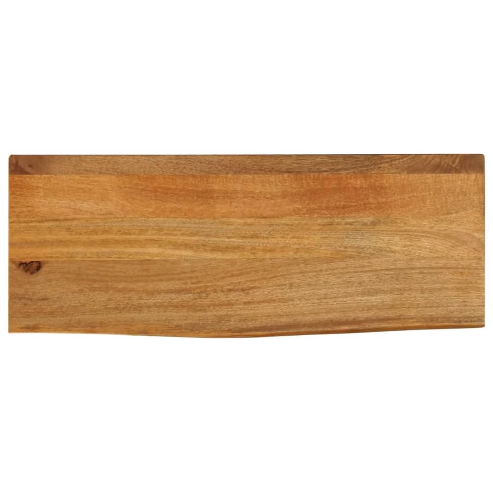 Dessus de table à bord vivant 90x40x2,5 cm bois massif manguier