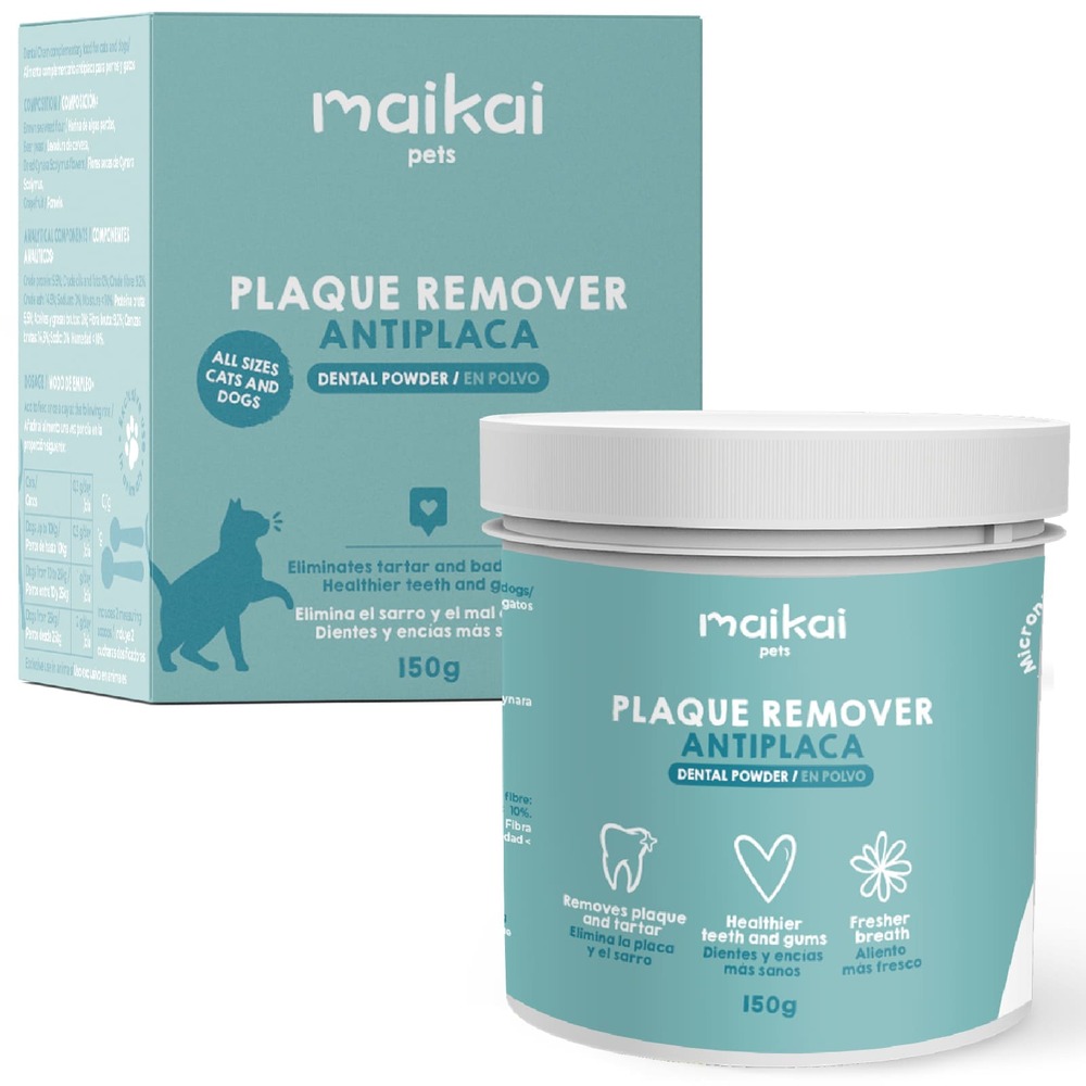 Anti-tartre naturel pour chien et chat – complément contre plaque et mauvaise haleine - 150 g (poudre)