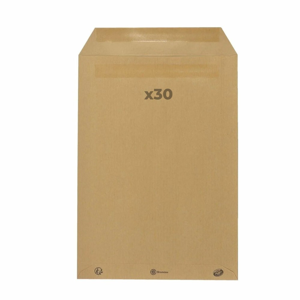 30 enveloppes en papier kraft 90 g - 22,9 x 32,4 cm