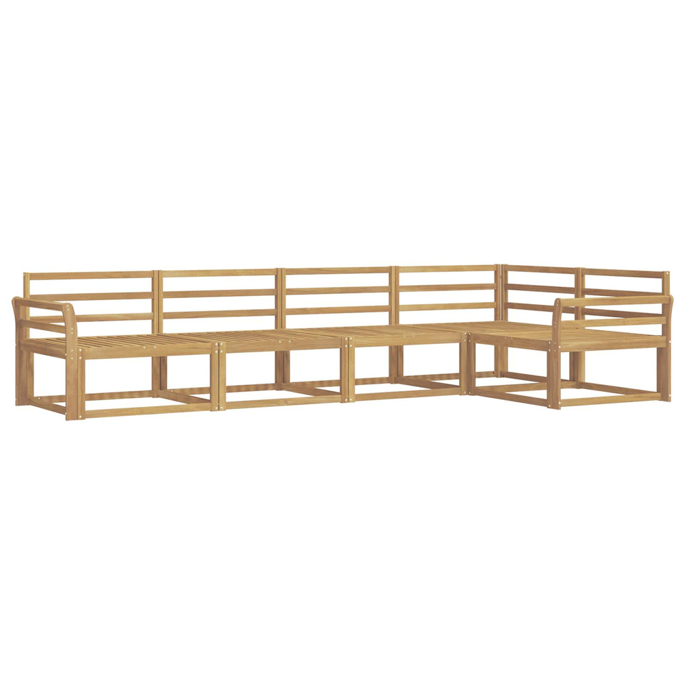 Ensemble de canapés d'extérieur 5 pcs blanc 329 x 170,5 x 73 cm