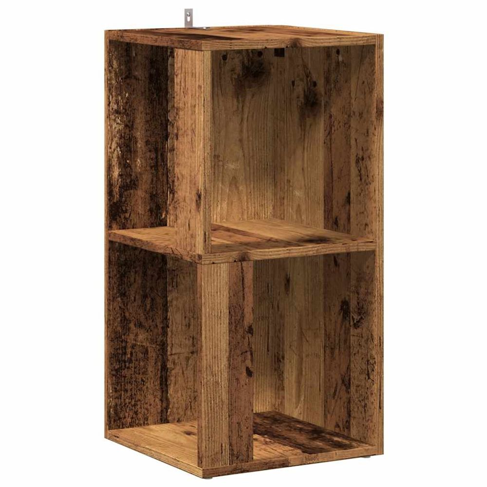 Armoire d'angle vieux bois 33x33x67 cm bois ingénierie
