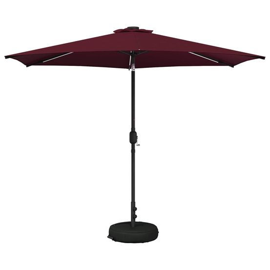 Parasol de jardin avec lumières led et base 300 x 300 cm
