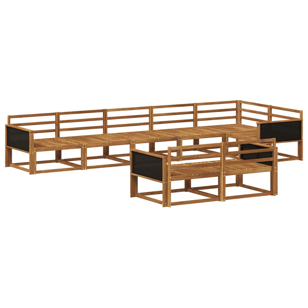 Ensemble de canapés d'extérieur 8 pcs naturel