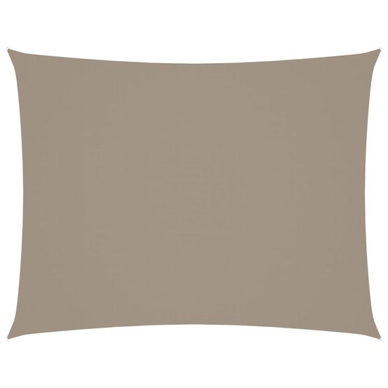 Voile de parasol tissu oxford rectangulaire 6x8 m taupe