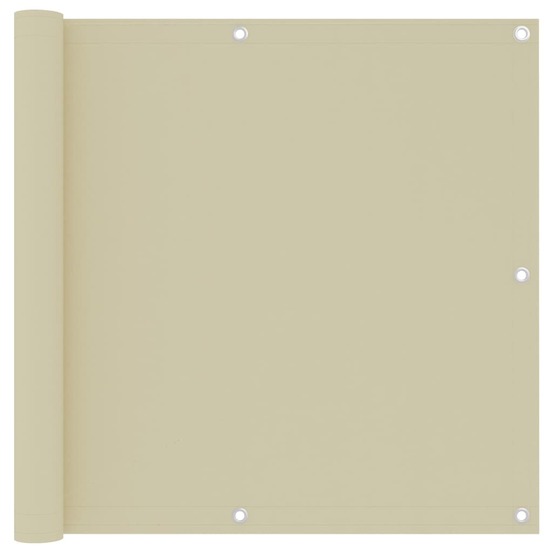 Écran de balcon crème 90x500 cm tissu oxford