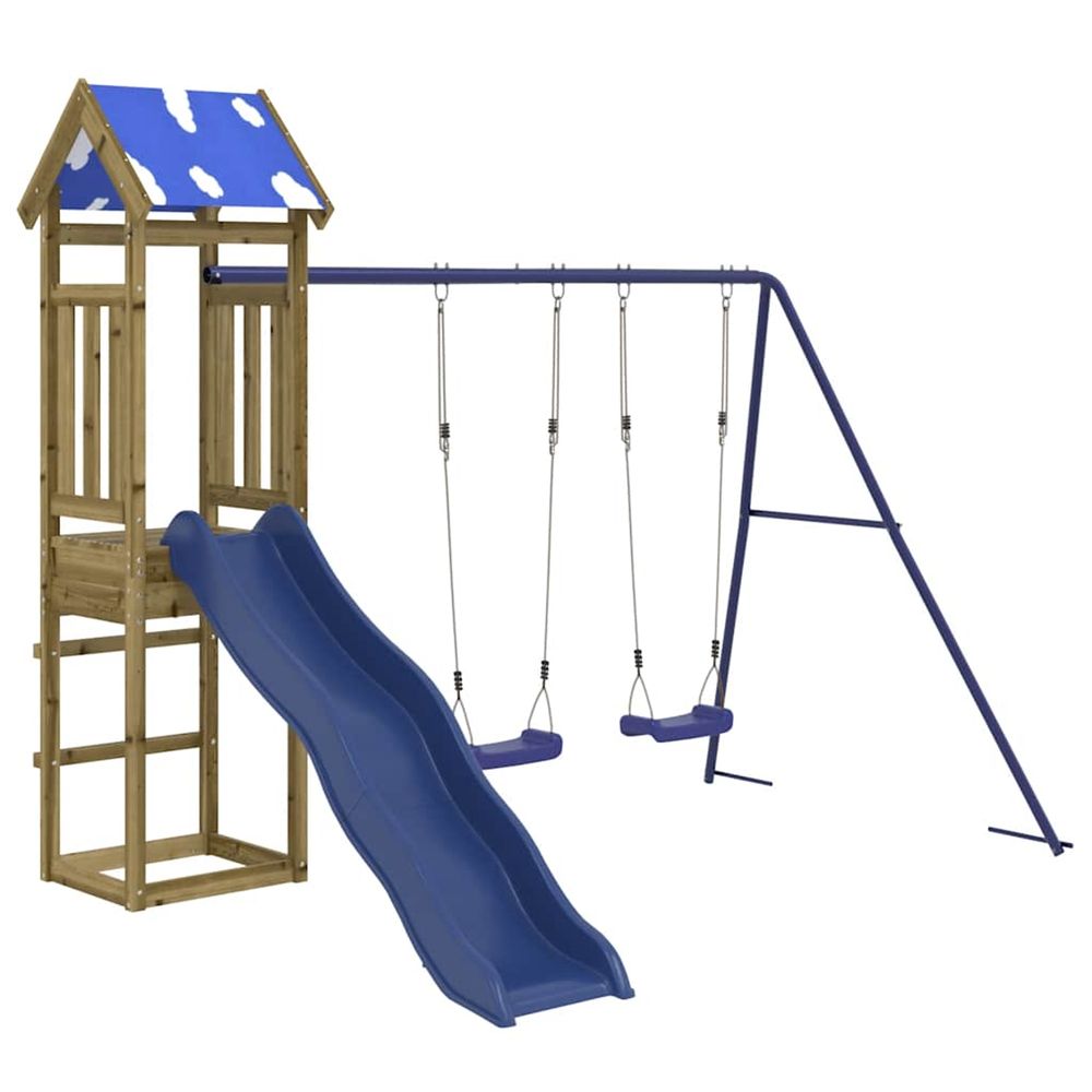Aire de jeux d'extérieur bois de pin imprégné