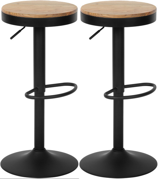 Lot de 2 tabourets de bar pitas