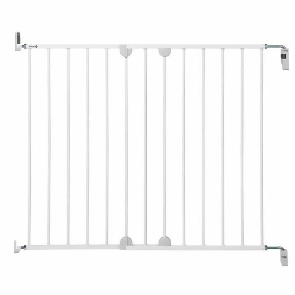 Barrière de sécurité en métal blanc à fixer au mur, largeur 62 à 102 cm, 6-24 mois