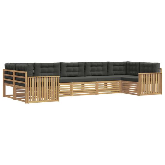 Ensemble de canapés d'extérieur 7 pc blanc et anthracite
