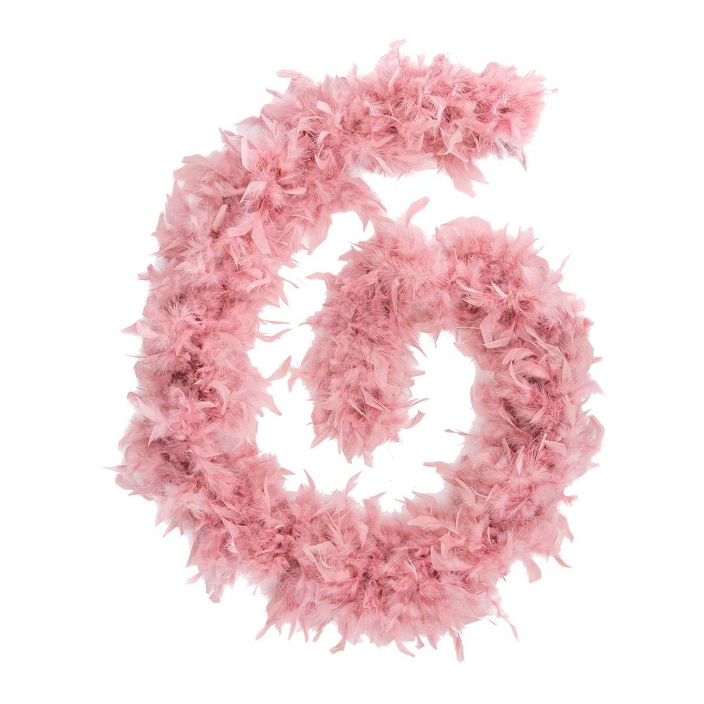 Boa de plumes nouvelle orléans rose 180cm