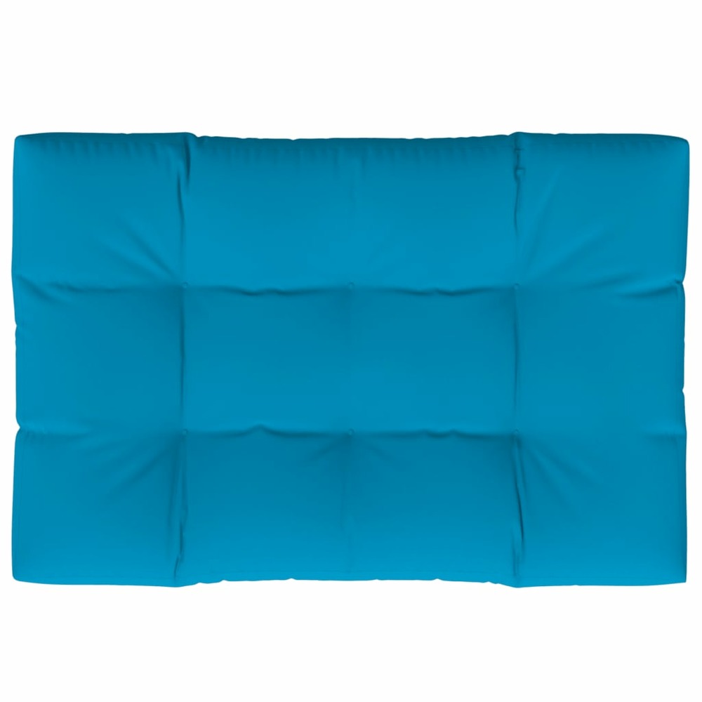 Coussin de palette bleu 120x80x10 cm tissu