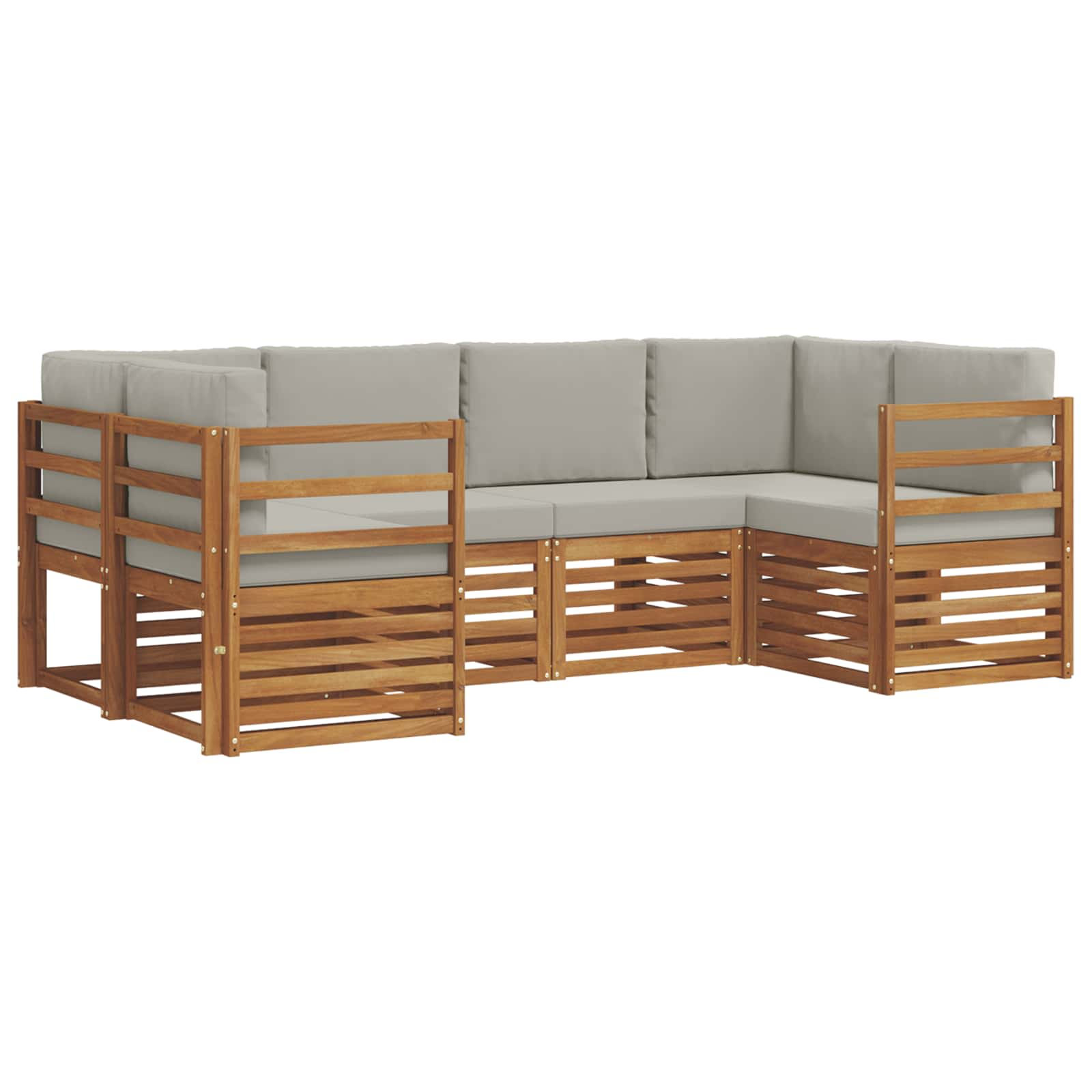 Ensemble de canapé d'angle 6 pcs gris naturel et clair