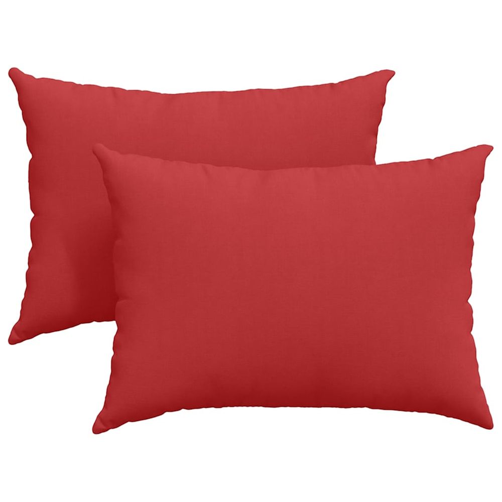 Coussins de canapé 2 pc tissu rouge 70 x 50 cm