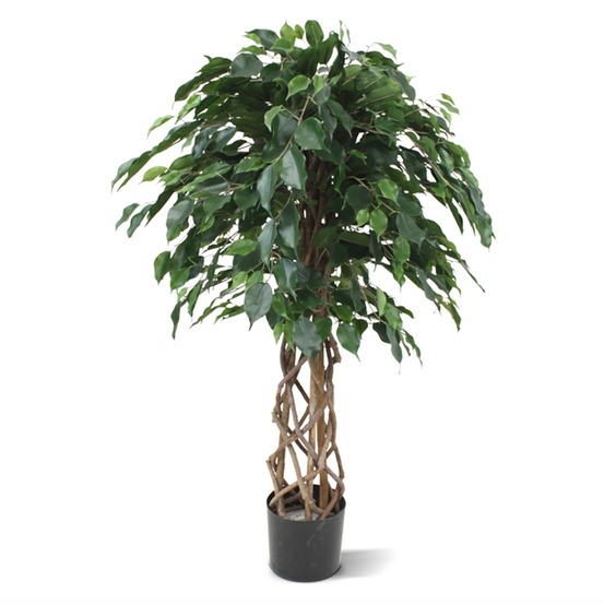 Ficus exotica articifielle 125 cm vert boule sur tige