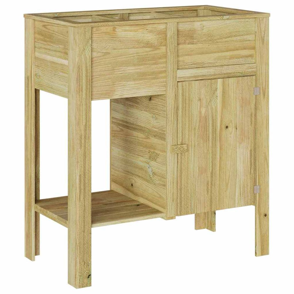 Jardin haut marron bois de pin imprégné