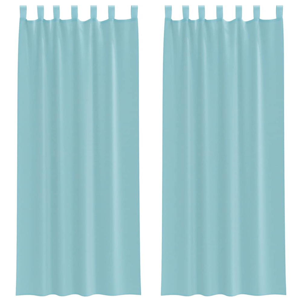 Rideaux en voile avec passe-tringles 2 pcs turquoise