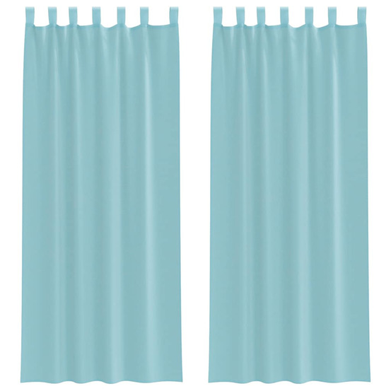Rideaux en voile avec passe-tringles 2 pcs turquoise