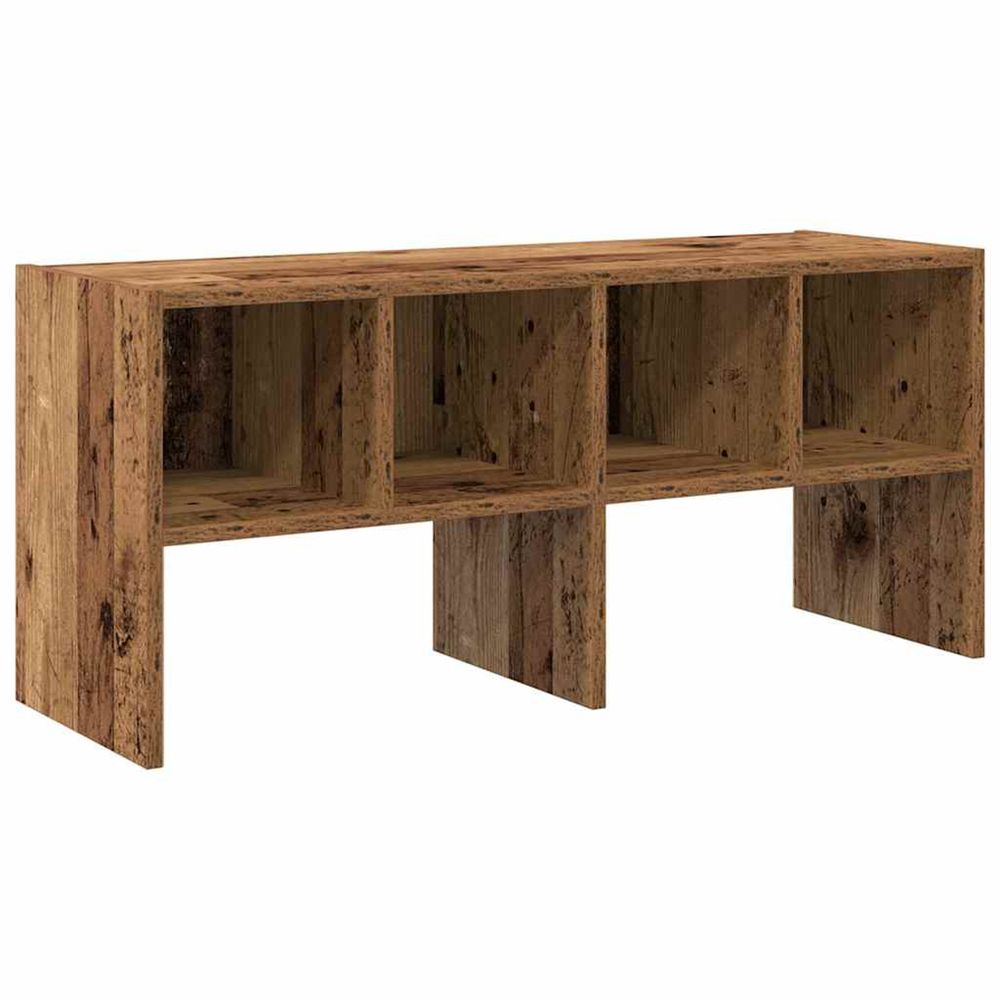 Étagère à chaussures empilable vieux bois 89,5x30x40 cm