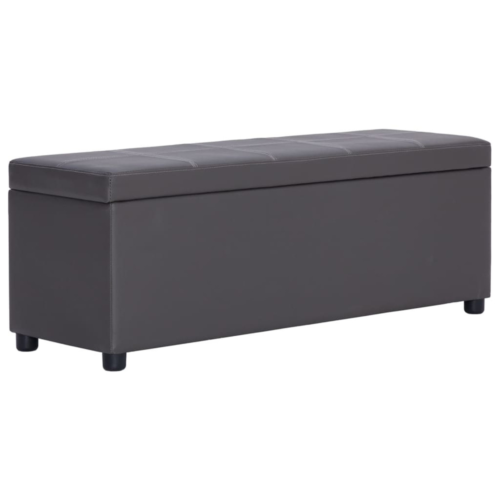 Banc de rangement 115cm Gris