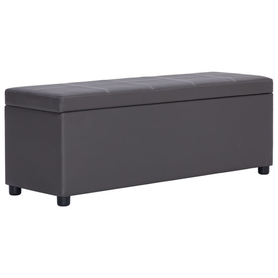Banc de rangement 115cm Gris
