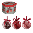 House of seasons - boules de noël en verre rouge - 42 pièces