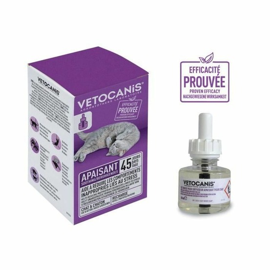 Vetocanis recharge pour diffuseur anti-stress pour chat - efficace 45 jours