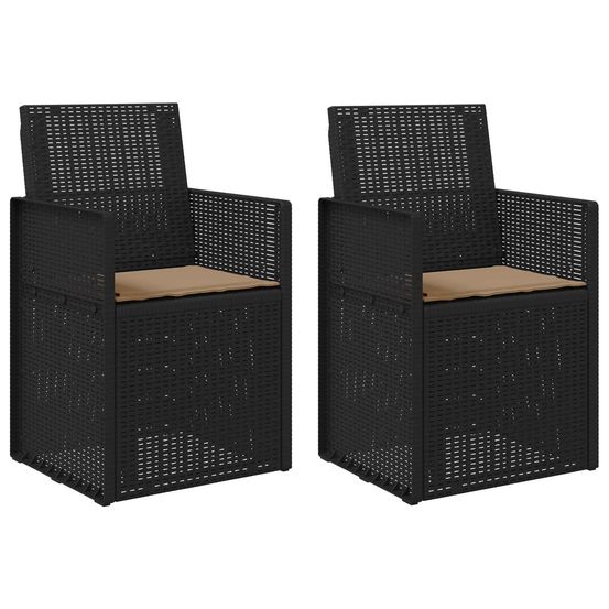 Chaises de jardin salle à manger 2 pc anthracite et taupe pp