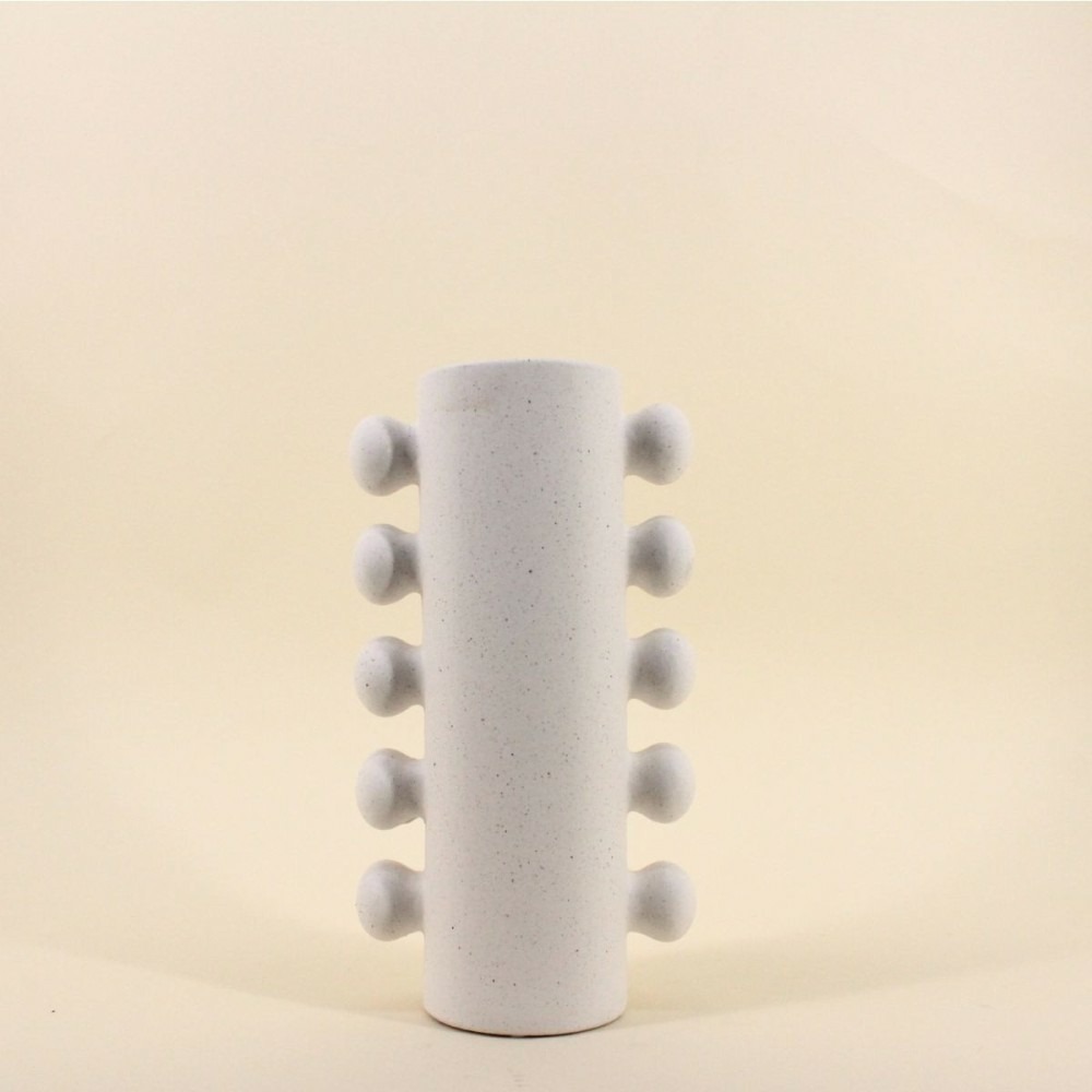 Vase en porcelaine à perles latérales, h31cm