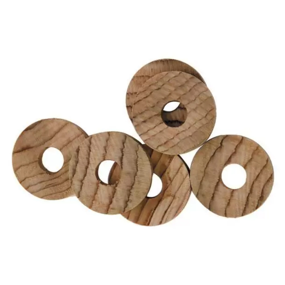 Pack de 6 jetons en bois de cèdre anti-mites pour le linge
